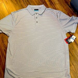 Men’s PGA tour polo top shirt new size XL Black white stripe